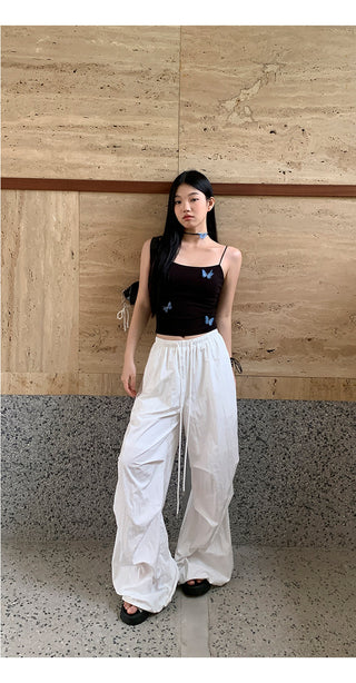white wide-leg pants