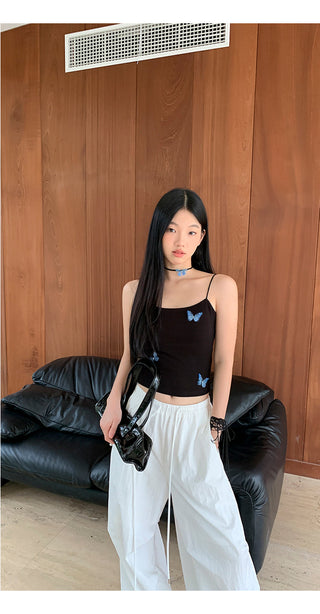 white wide-leg pants