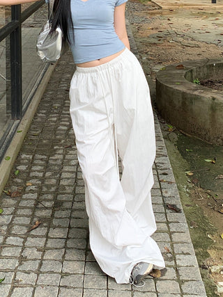 white wide-leg pants