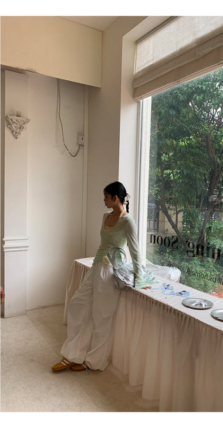 white wide-leg pants
