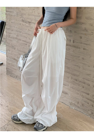 white wide-leg pants