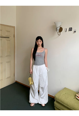 white wide-leg pants