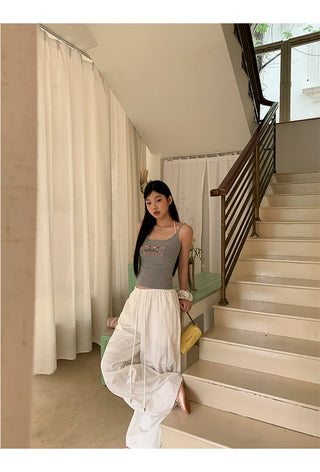 white wide-leg pants