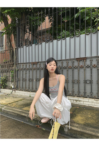 white wide-leg pants