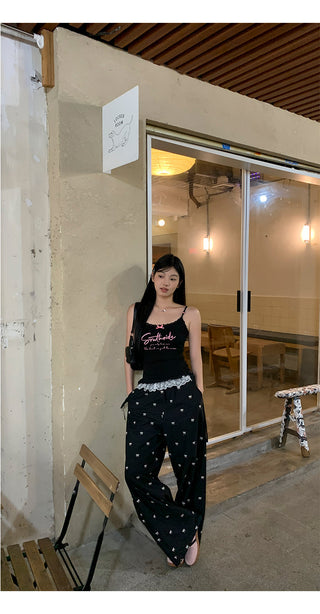 black sleeveless tops