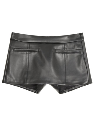 black leather skirt