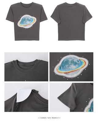 white retro tee tops