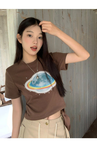 white retro tee tops