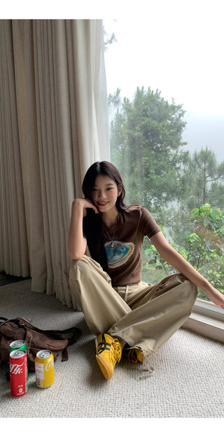 white retro tee tops
