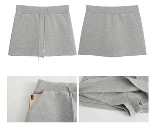 gray hoodie suit set