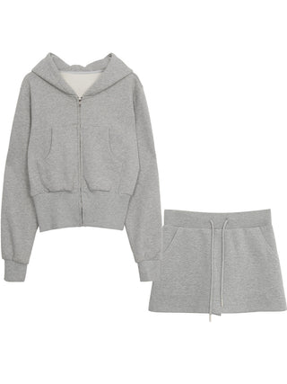 gray hoodie suit set