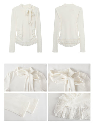 white long sleeve top