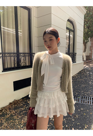 white long sleeve top