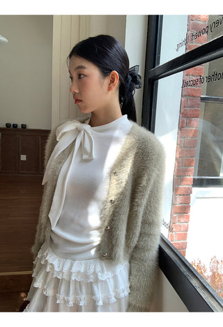 white long sleeve top