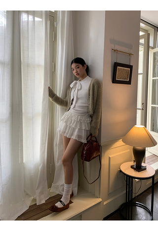 white long sleeve top