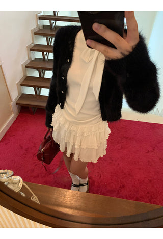 white long sleeve top