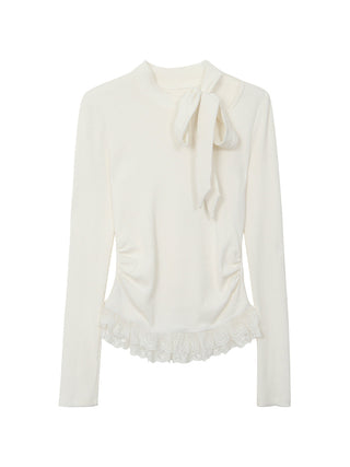white long sleeve top