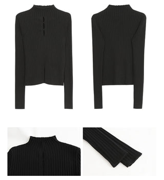 black turtleneck sweater