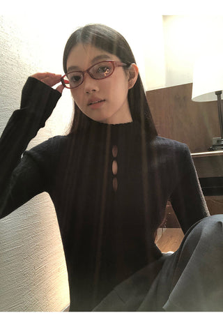 black turtleneck sweater