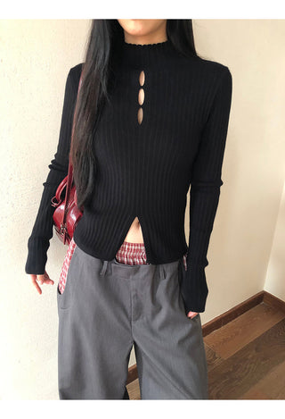 black turtleneck sweater