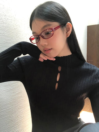 black turtleneck sweater