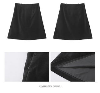 black high waist skirt