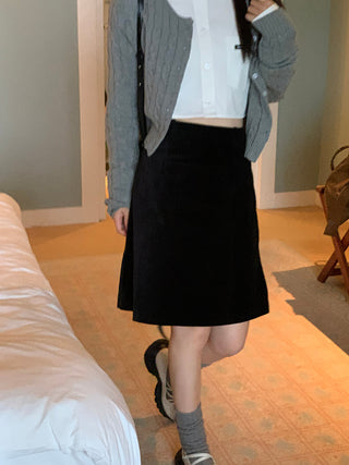 black high waist skirt