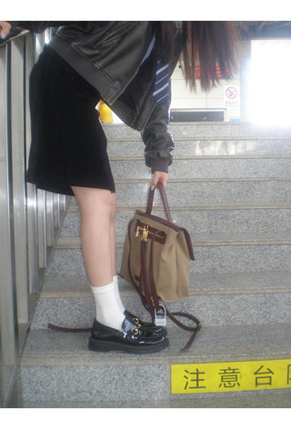 black high waist skirt