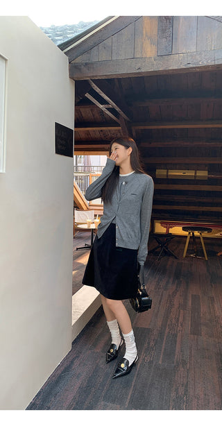 black high waist skirt