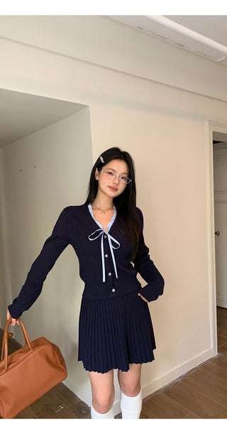 knitted two-piece suit