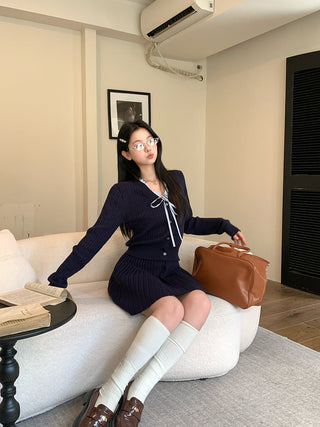 knitted two-piece suit