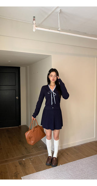 knitted two-piece suit