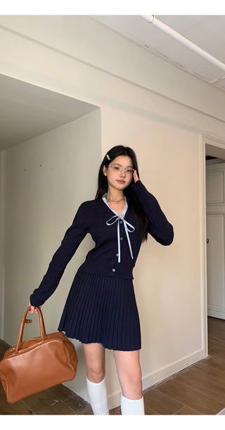 knitted two-piece suit