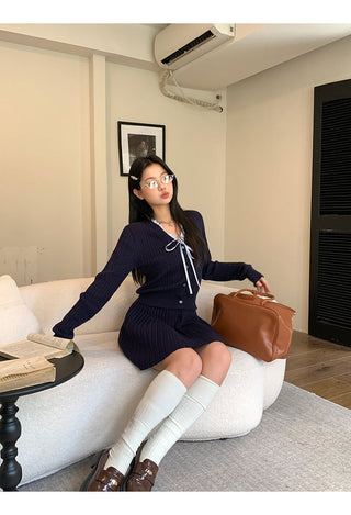 knitted two-piece suit