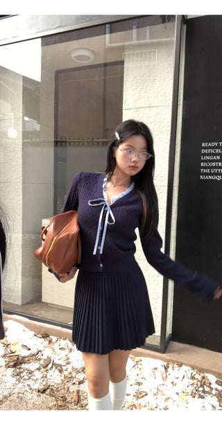 knitted two-piece suit