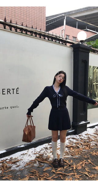 knitted two-piece suit