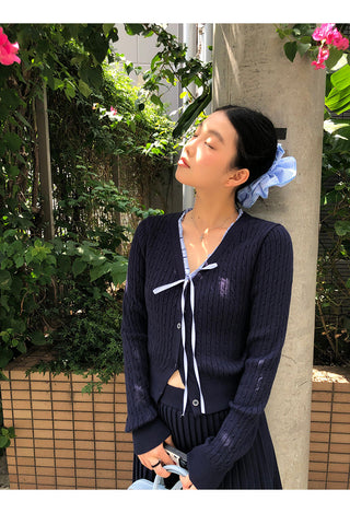 knitted two-piece suit