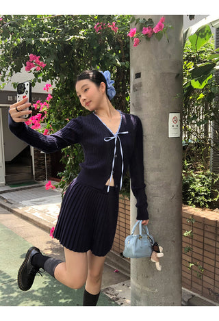 knitted two-piece suit
