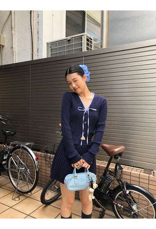 knitted two-piece suit