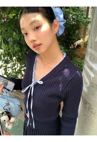 knitted two-piece suit