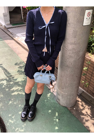 knitted two-piece suit