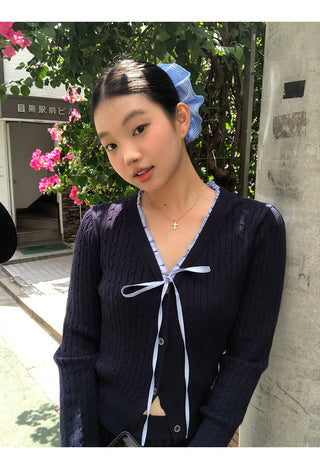 knitted two-piece suit