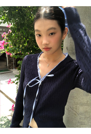 knitted two-piece suit