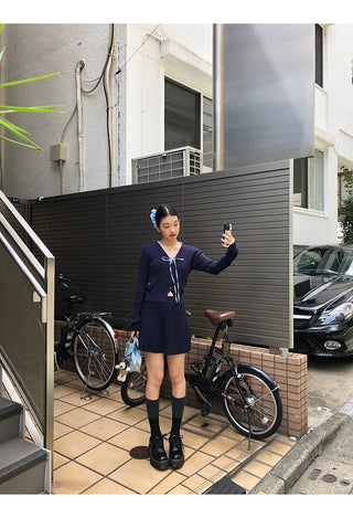 knitted two-piece suit