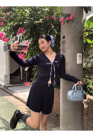 knitted two-piece suit