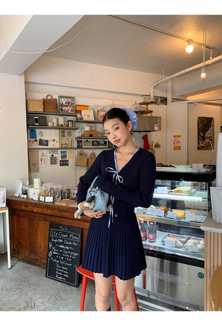 knitted two-piece suit