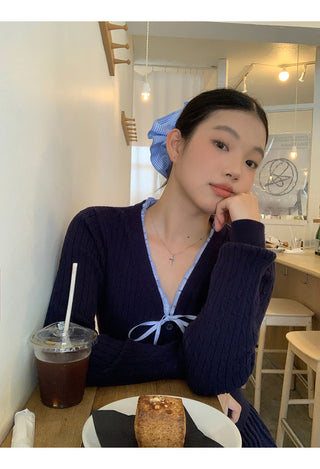 knitted two-piece suit