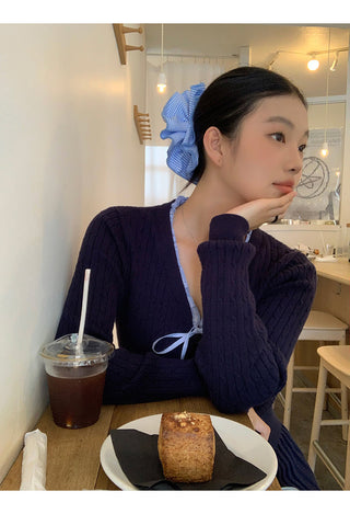 knitted two-piece suit