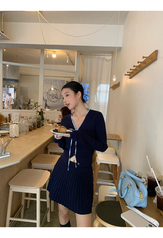 knitted two-piece suit