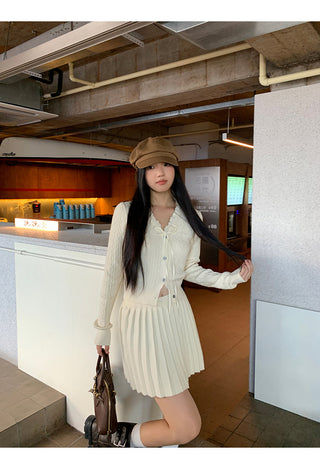 knitted two-piece suit